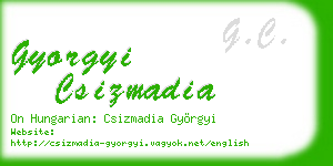 gyorgyi csizmadia business card